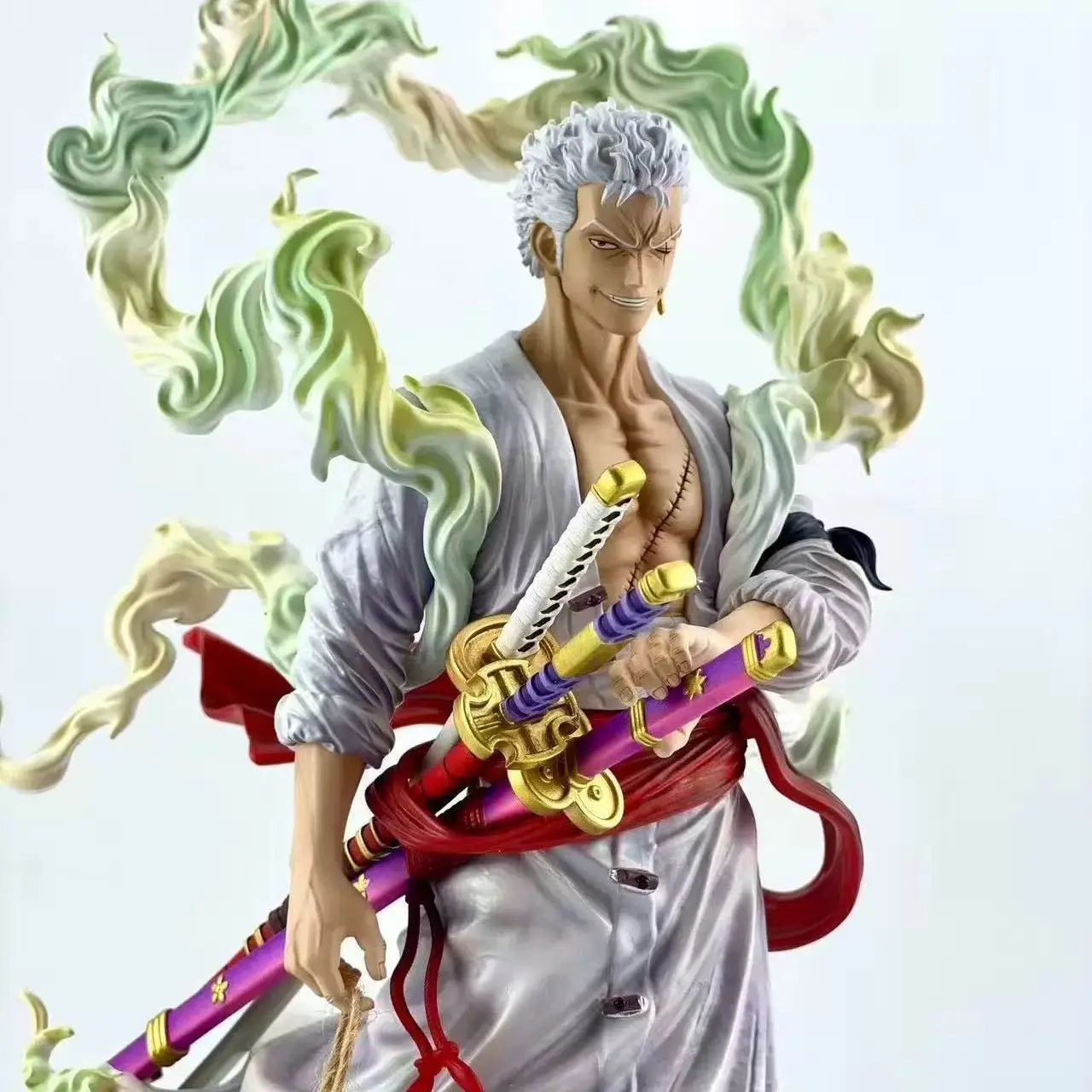 Premium Anime Swordsman & Cook Dual Figure Statue 28cm