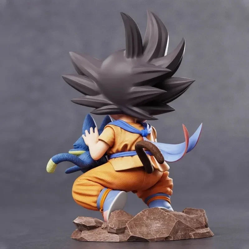 Childhood Goku Hugs Cat Figure 6cm
