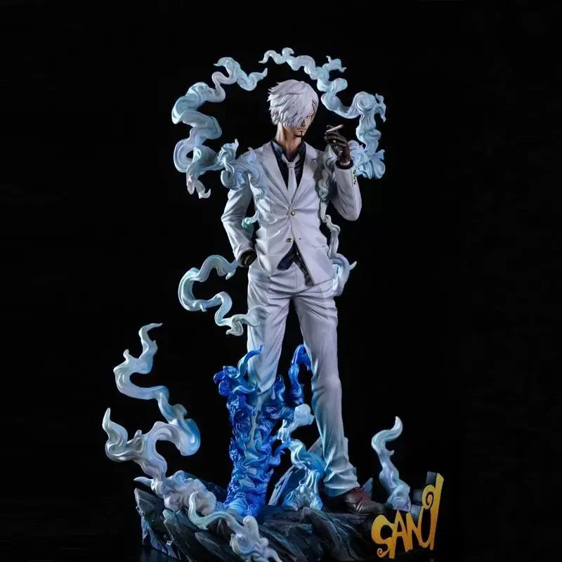 Premium Anime Swordsman & Cook Dual Figure Statue 28cm